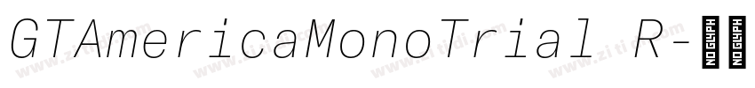 GTAmericaMonoTrial R字体转换